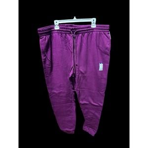 Terra & Sky Woman Comfort Waistband Sweatpants Size 2X (20W-22W) Purple Cinched